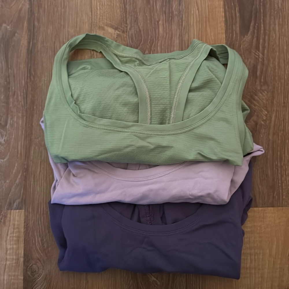 Variety pack of lululemon tanks (well loved but in good condition)